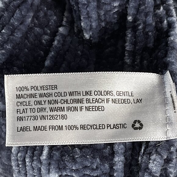 A New Day Plush L Chenille Longline Dusty Blue Gray Open Cardigan Sweater - Picture 6 of 7